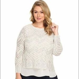 Lucky brand sweater silver/cream
